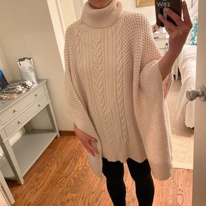 Lululemon Turtleneck Poncho in Cream